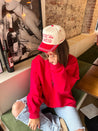 Leave Him On Read - Red Vintage Hat