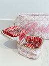 Pink + Blue Toile - Custom Jewelry Case