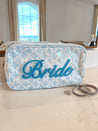 Pink + Blue Toile - Bride Large Bag