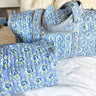 Quilted Block-Print Makeup Bag