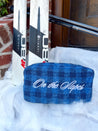 On The Slopes - Navy Plaid Large Bag