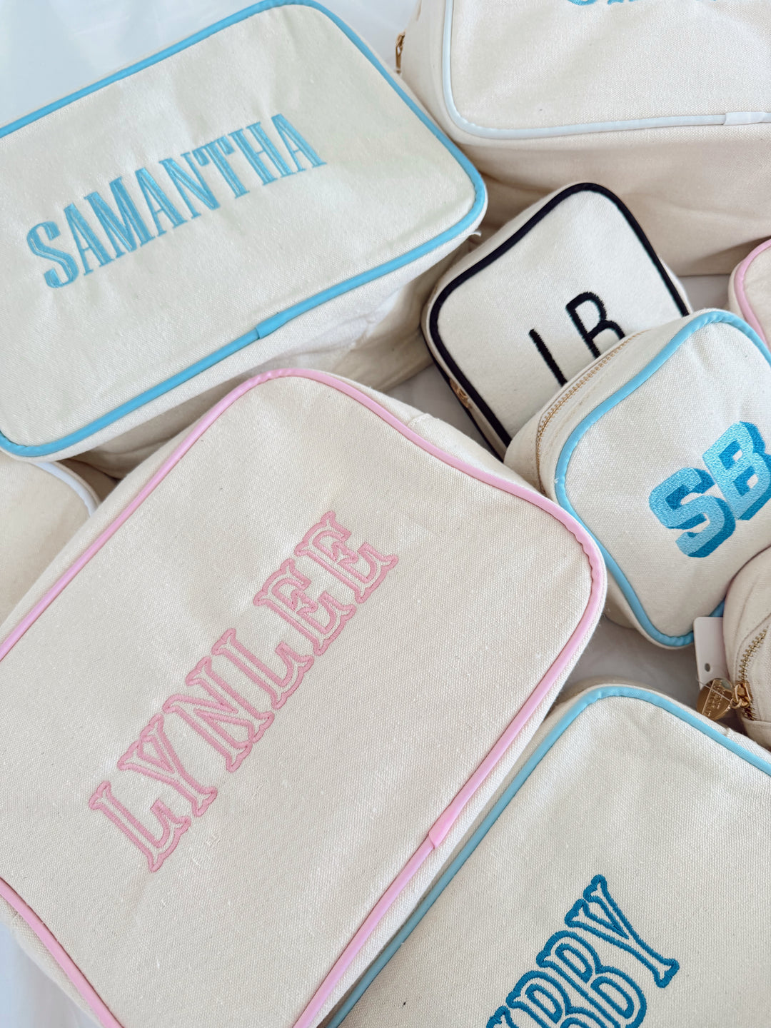 Canvas Makeup Bag Collection - PLAIN NO EMBROIDERY