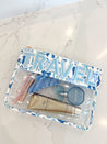 Travel - Blue Bow Clear Pouch