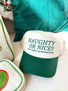 Naughty or Nice? Don't Care - Green Vintage Trucker Hat