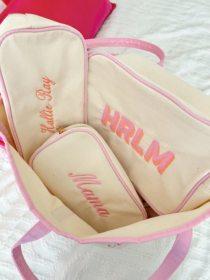 Canvas Makeup Bag Collection - PLAIN NO EMBROIDERY