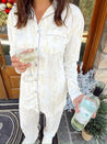 White Prosecco Pajama Set