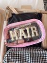 Hair - Clear Medium Pink Bag w/ Nude Patches