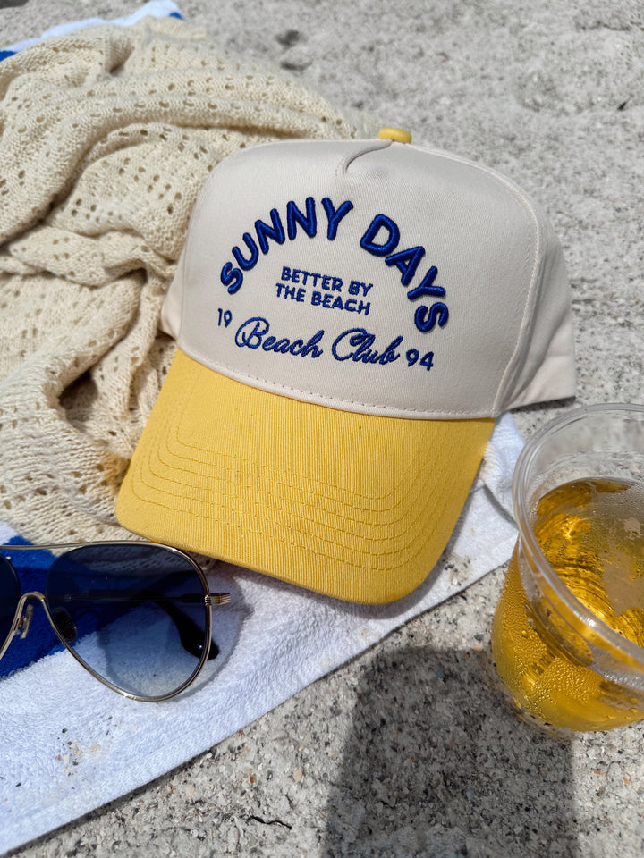 Sunny Days - Yellow Vintage Trucker Hat - PREORDER