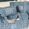 Quilted Block-Print Duffel Bag