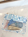 Travel - Blue Bow Clear Pouch