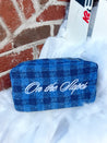 On The Slopes - Navy Plaid Large Bag