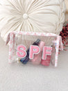 SPF Clear Snap Pouch - Pink Toile