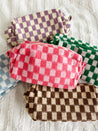 Checkered Mini Makeup Bag