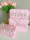 Pink Checkered Bag Bundle
