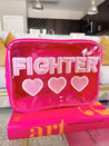 Fighter Clear XL - Hot Pink w/ Rolled Patches