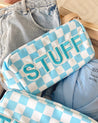 Stuff Large Bag - Blue Checkered