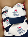 I Heart Touchdowns - Navy Vintage Trucker Hat