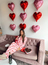 Hearts + Bows Pink Pajama Set