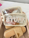 Stuff Clear Large - Beige w/ Beige Rolled Patches