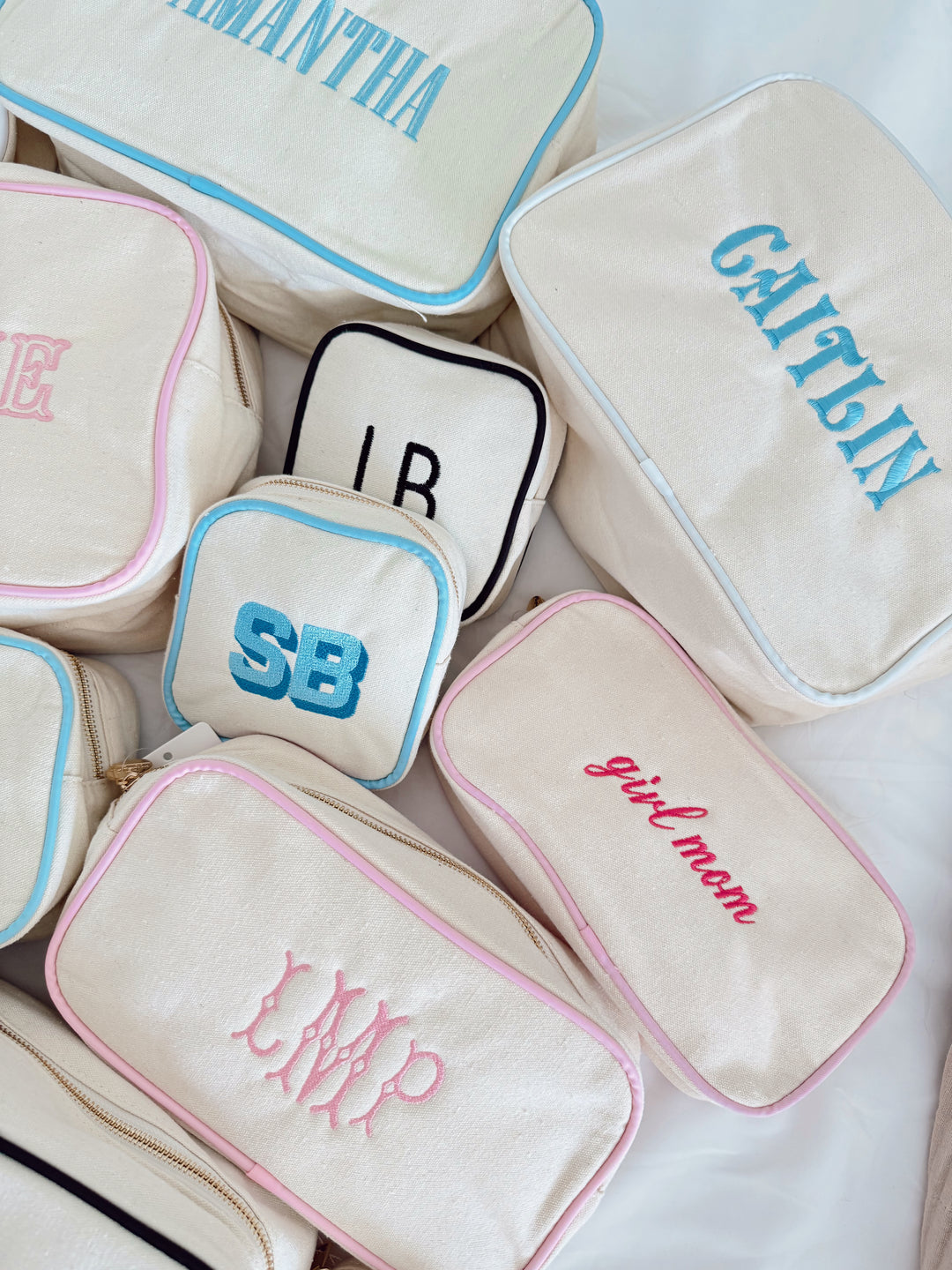 Canvas Makeup Bag Collection - PLAIN NO EMBROIDERY