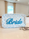 Pink + Blue Toile - Bride Large Bag