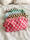 Checkered Mini Makeup Bag