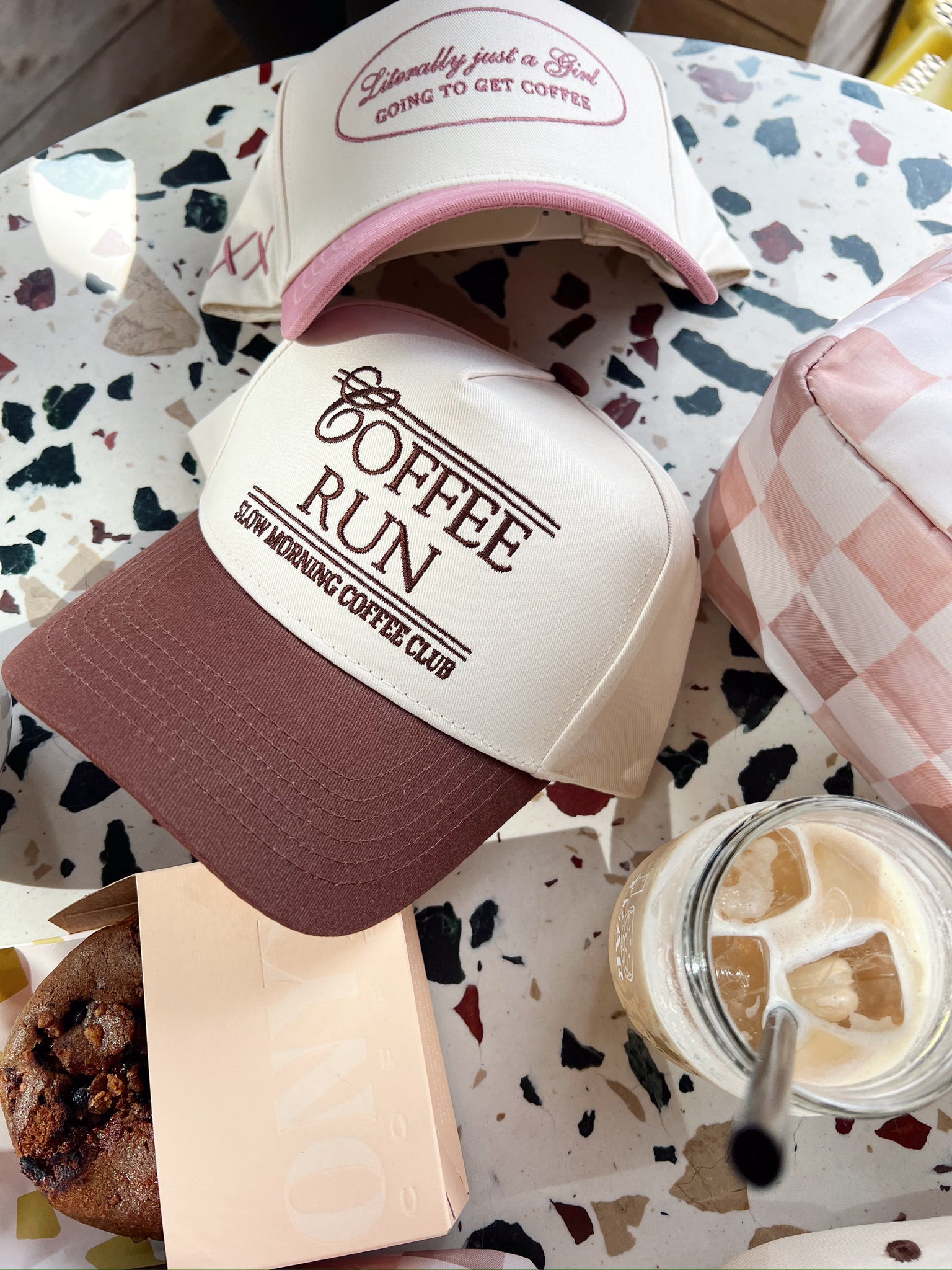 ROSEDIA TRUCKER CAP (Brown) – IDEASWAM