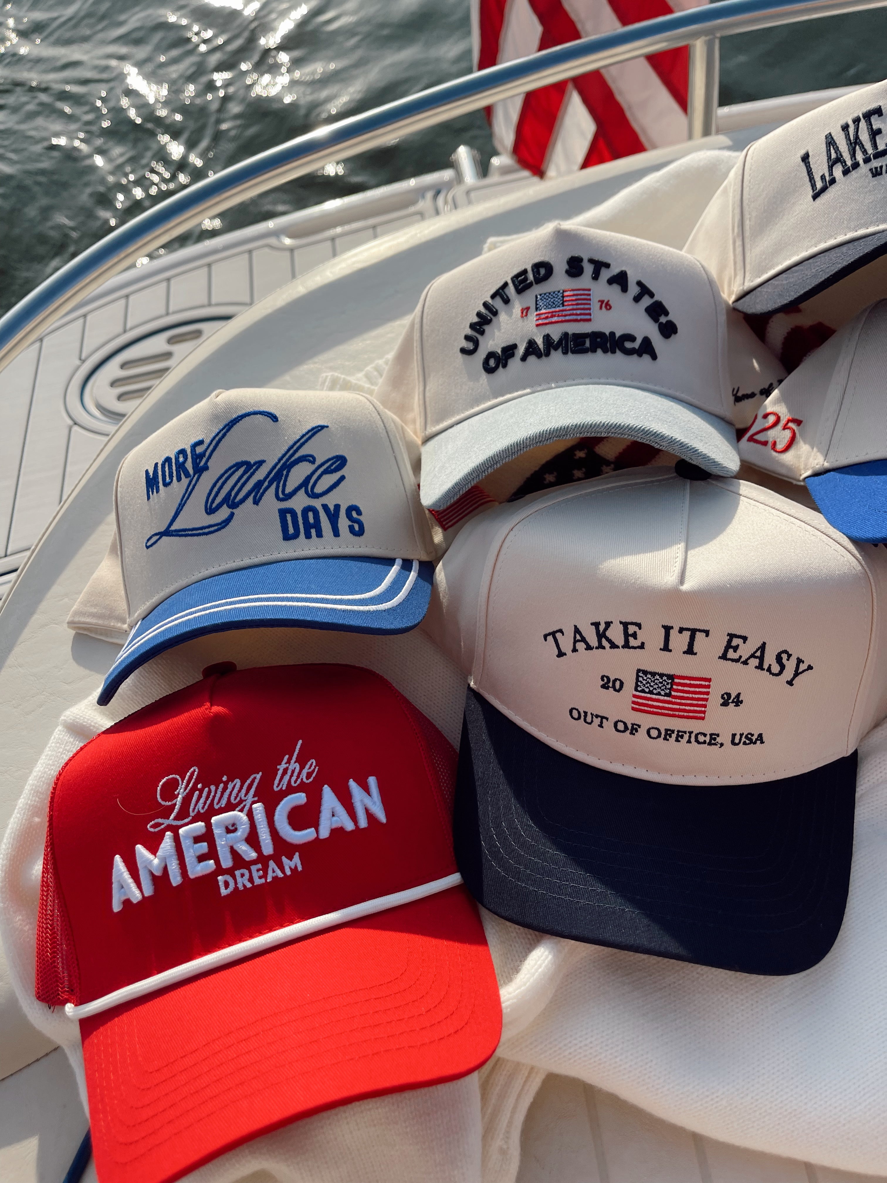 Living the American Dream - Red Vintage Trucker Hat – KenzKustomz