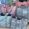 Quilted Block-Print Tote Bag