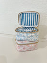 Pink + Blue Toile - Custom Jewelry Case