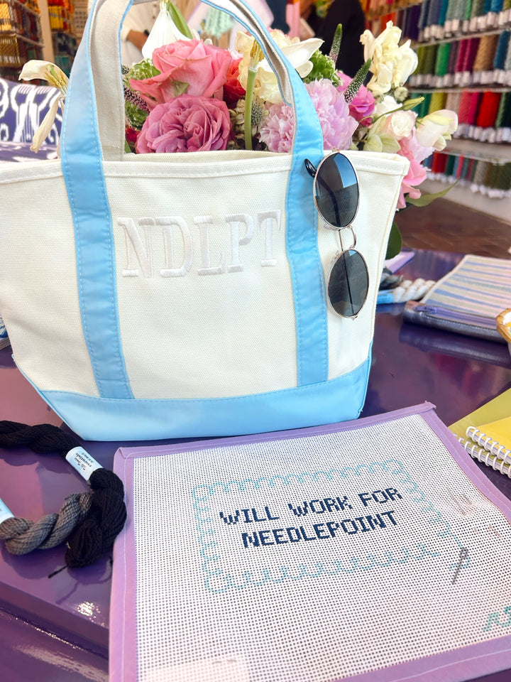 Mini Canvas Tote - Embroidered