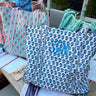 Quilted Block-Print Tote Bag