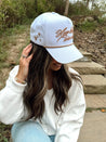 How Lucky Are We - White Vintage Hat