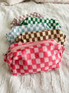 Checkered Mini Makeup Bag