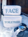 Face - Sherpa + Denim Large Makeup Bag