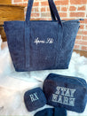 Corduroy Navy Tote