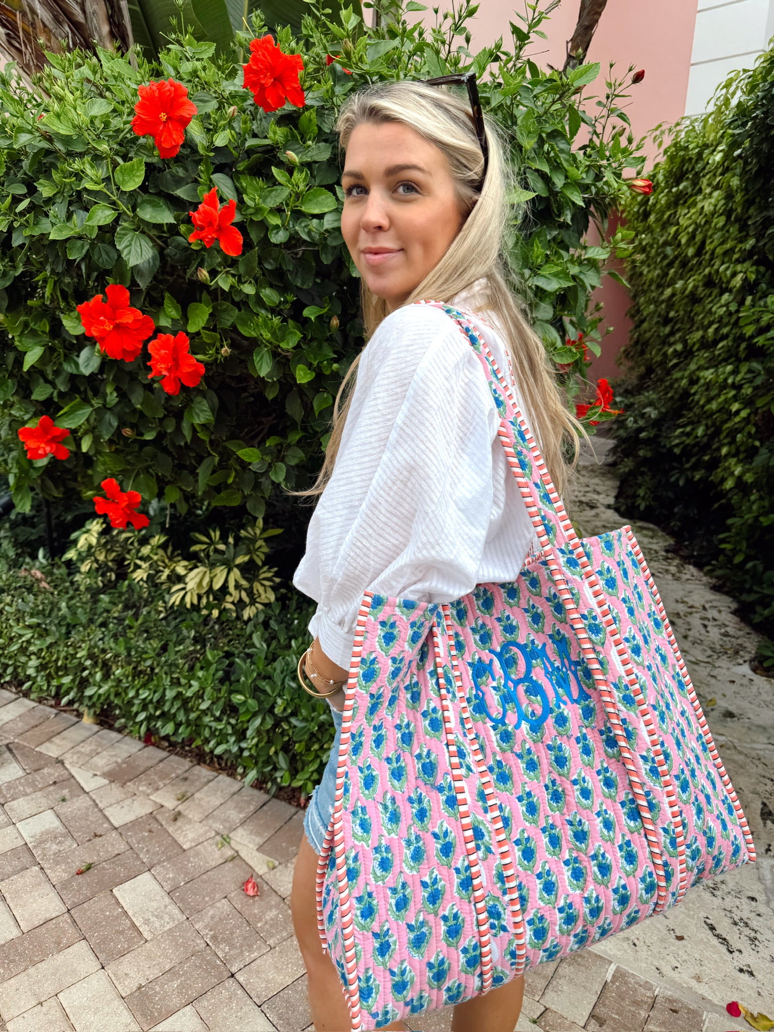 Quilted Block-Print Tote Bag – KenzKustomz