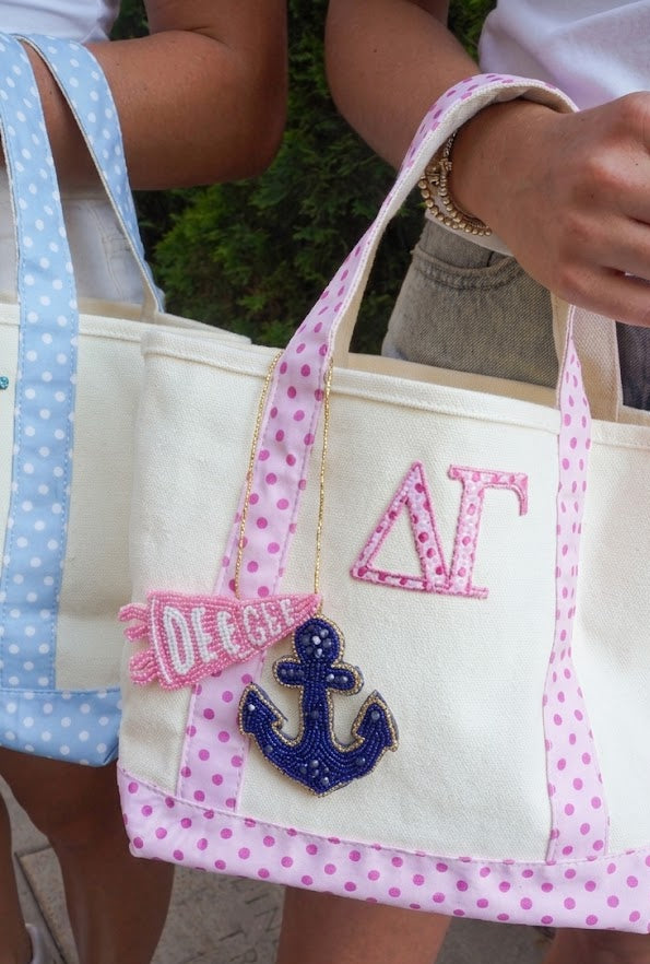 Sorority Greek Beaded Bag Charms