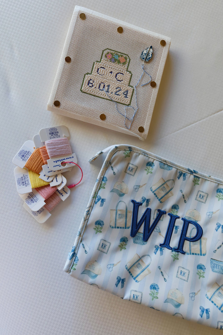 WIP - Needlepoint Travel Pouch