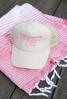 Cowboy Hat - Tan w/ Pink Embroidered