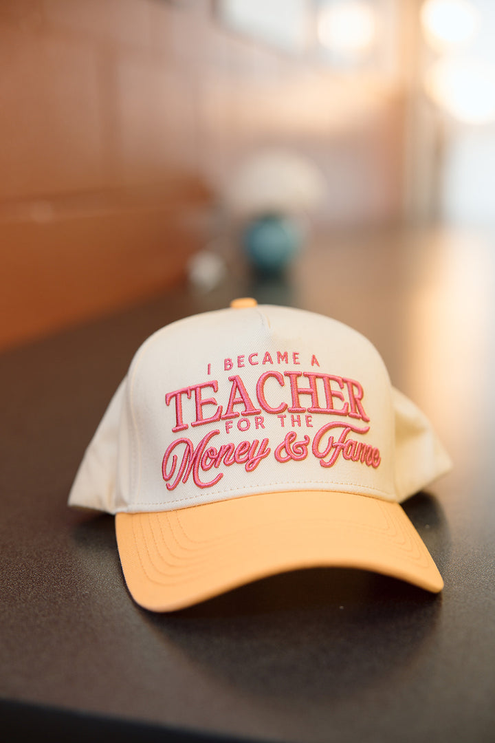 Teacher for Money &amp; Fame - Peach Trucker Hat