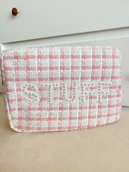 Stuff Large Bag - Pink Checkered – KenzKustomz