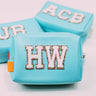 Mini Cosmetic Bag with Single Pearl Initial